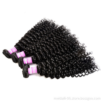 Cuticle aligned hair 100 unprocessed brazilian virgin hair  mongolian natural kinky curly hair bundles for women